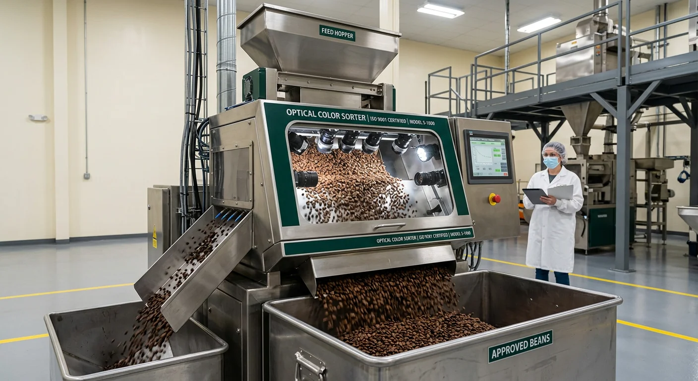Advanced optical color sorting machine